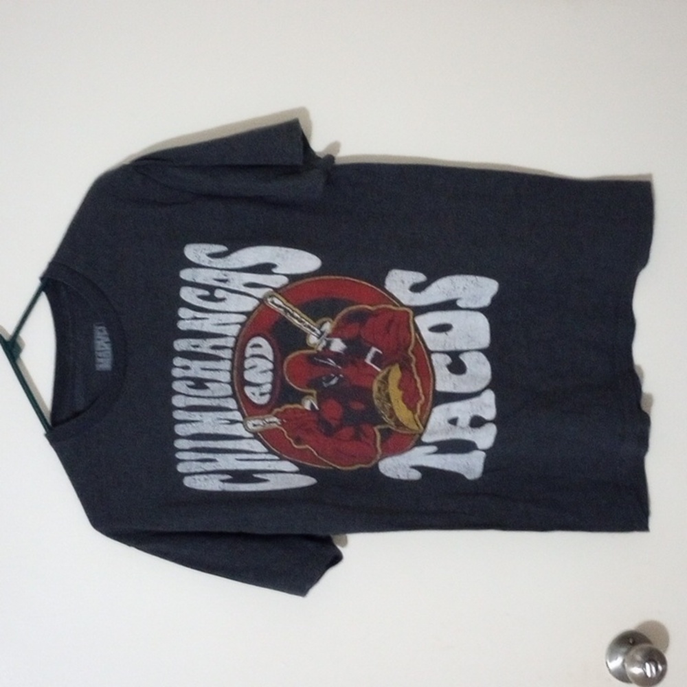 Marvel t-shirt men's size large with marvel character chimichanga and tacos